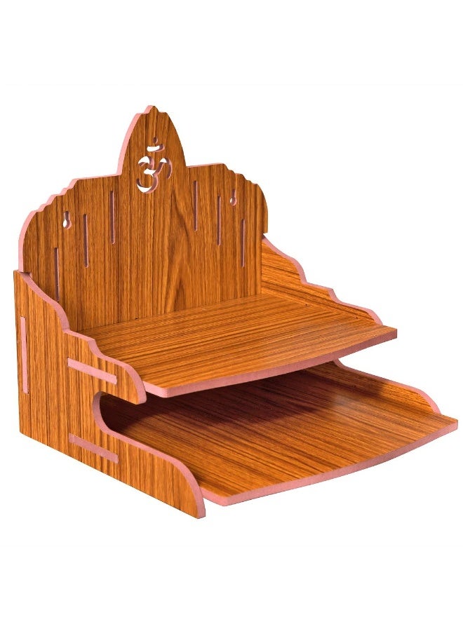 MS Enterprises Wooden Beautiful Plywood Mandir Pooja Room Home Decor Office OR Home Temple Wall Hanging Product (RED D) - Image 2