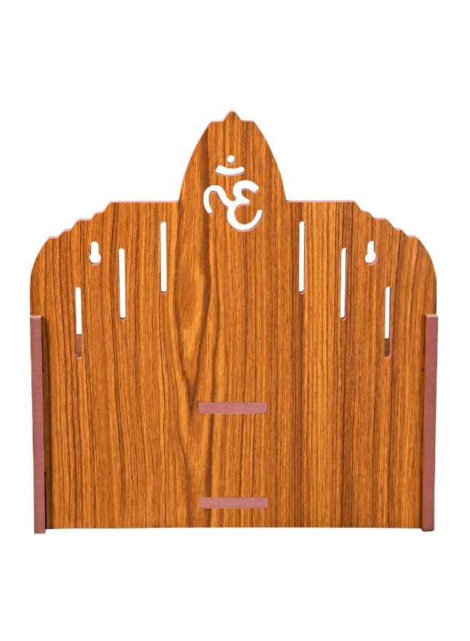 MS Enterprises Wooden Beautiful Plywood Mandir Pooja Room Home Decor Office OR Home Temple Wall Hanging Product (RED D) - Image 4