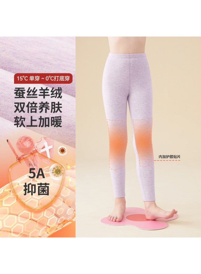 Long time companion mid-weight Fleece-lined Thermal Pants With Cashmere For Boys And Girls - Image 2