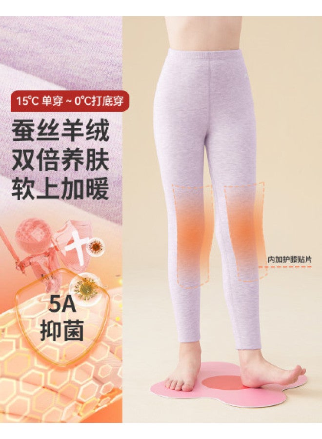 Long time companion mid-weight Fleece-lined Thermal Pants With Cashmere For Boys And Girls - Image 1