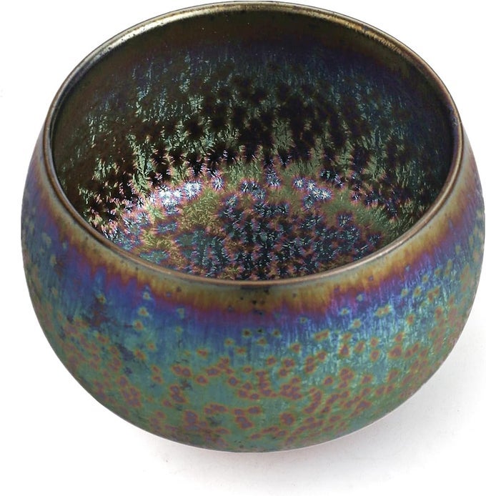 CHINESE JIANZHAN TEA CUP COLORFUL CERAMIC GLAZE TENMOKU TEA CUP KUNGFU TEA BOWL FOR TEA MATCHA COFFEE HANDCRAFTS ART PORCELAIN TEACUP PEACOCK