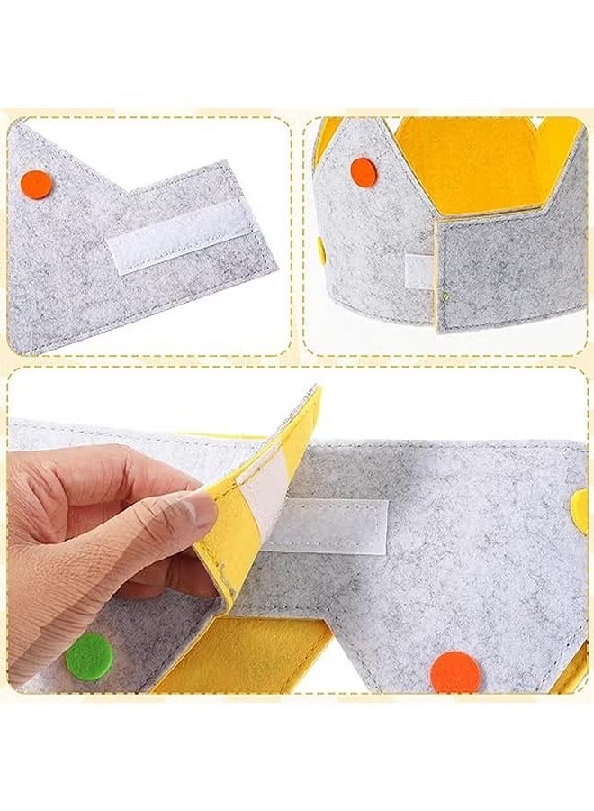 Felt Crown Birthday Hats with 3D Numbers Stickers, 0-9 Replaceable Numbers Birthday Cake Hat, Party Decorations for Kids Birthday - Image 3