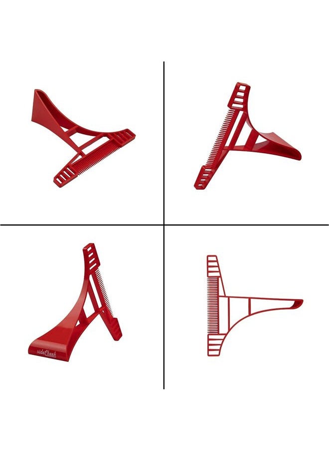 NEKMATE - SIDECHEEK Three-dimensional Beard Shaping Tool, Shaving Template, Beard Shaper, Stencil & Guide | Beard Lineup Tool for a Symmetric Curved or Step Cut | Ideal for Sideburns, Jaw & Cheek Line - Image 1