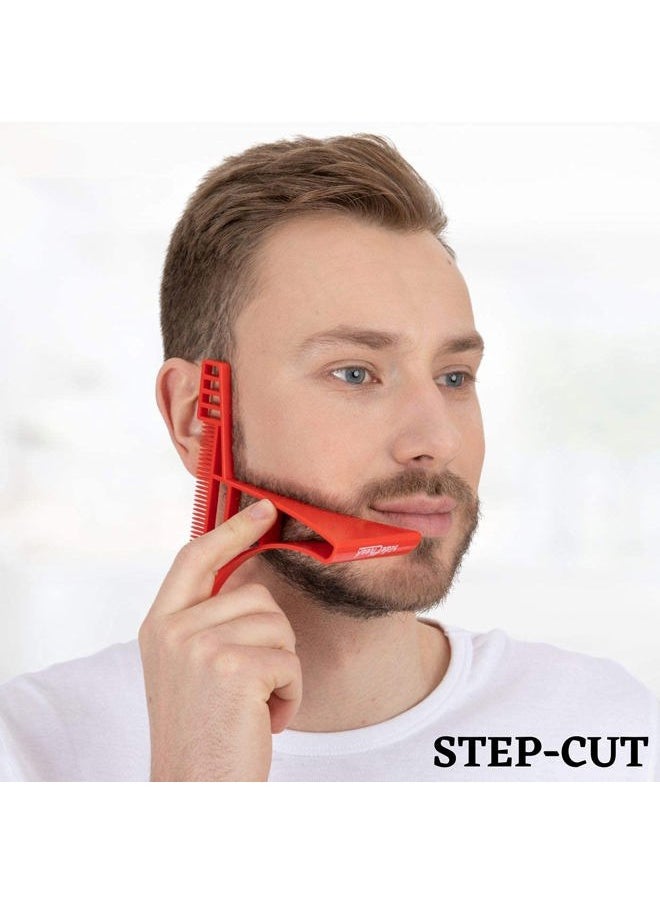 NEKMATE - SIDECHEEK Three-dimensional Beard Shaping Tool, Shaving Template, Beard Shaper, Stencil & Guide | Beard Lineup Tool for a Symmetric Curved or Step Cut | Ideal for Sideburns, Jaw & Cheek Line - Image 1