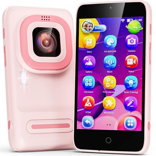 Ashfly Kids Smart Phone Ashfly 397 Touchscreen Cell Phone Educational STEM Toys with 210 Learning Games and 190 Drawing Birthday for Boys Girls Age 3 4 5 6 7 8 9 10 Year Old - Image 1