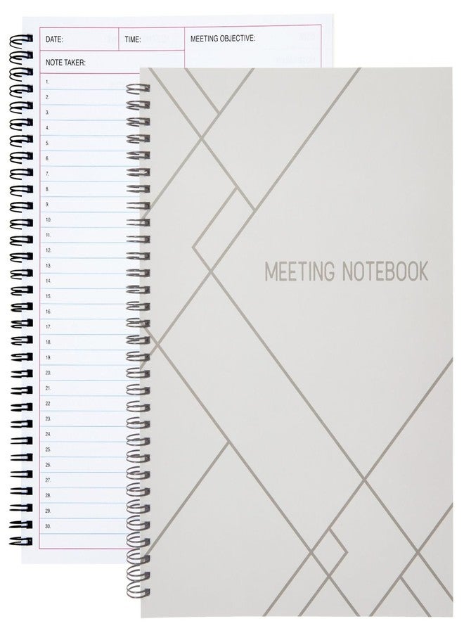 Juvale Meeting Notebook for Work - Spiral-Bound Planner Notebook for Work Planner & Office Supplies - Agenda & To Do List Notepad - 11 x 8.5 In, White, Pack of 2 - Image 1