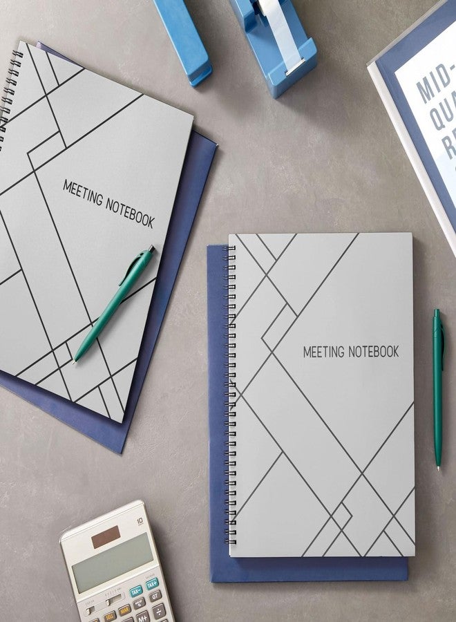 Juvale Meeting Notebook for Work - Spiral-Bound Planner Notebook for Work Planner & Office Supplies - Agenda & To Do List Notepad - 11 x 8.5 In, White, Pack of 2 - Image 3