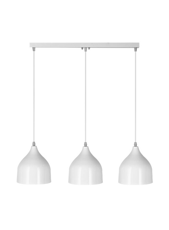 El Rawda Lighting Funnel Triple Ceiling Lamp | modern decorative LED E27 pendant light ceiling lamp hanging | suitable for any room | Color: White | Size: 70x65 cm