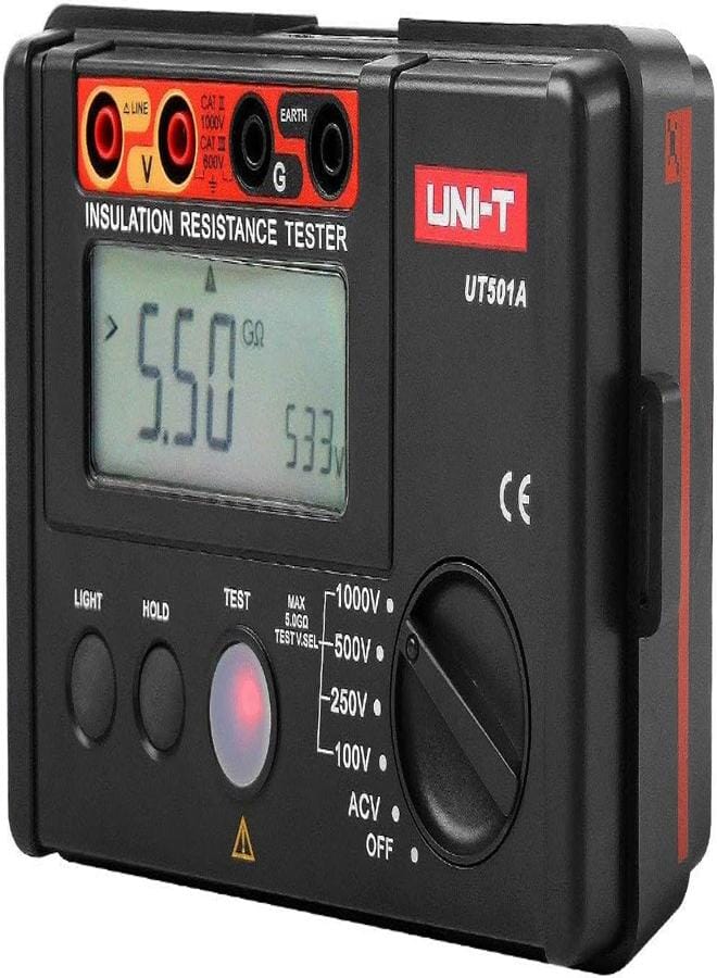 UNI-T Uni-T Ut501A 1000V Insulation Resistance Meter Ground Tester Megohmmeter Voltmeter W/Lcd Backlight