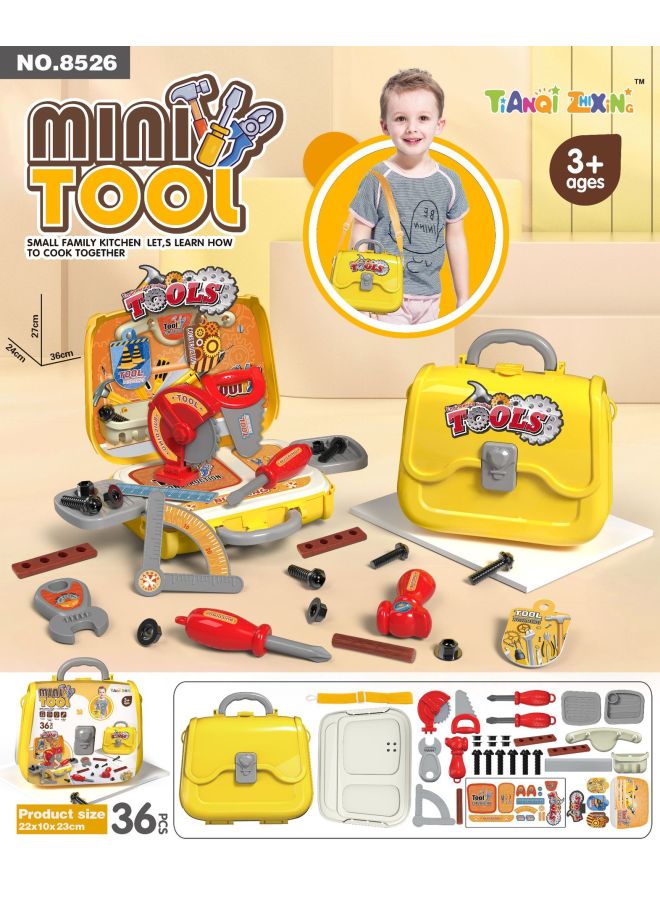 Children's Kitchen Beauty Makeup Handbag Girls Dressing Bag Travel Series Set Toy Box-Specifications:521 Kitchen Tote  - Image 3
