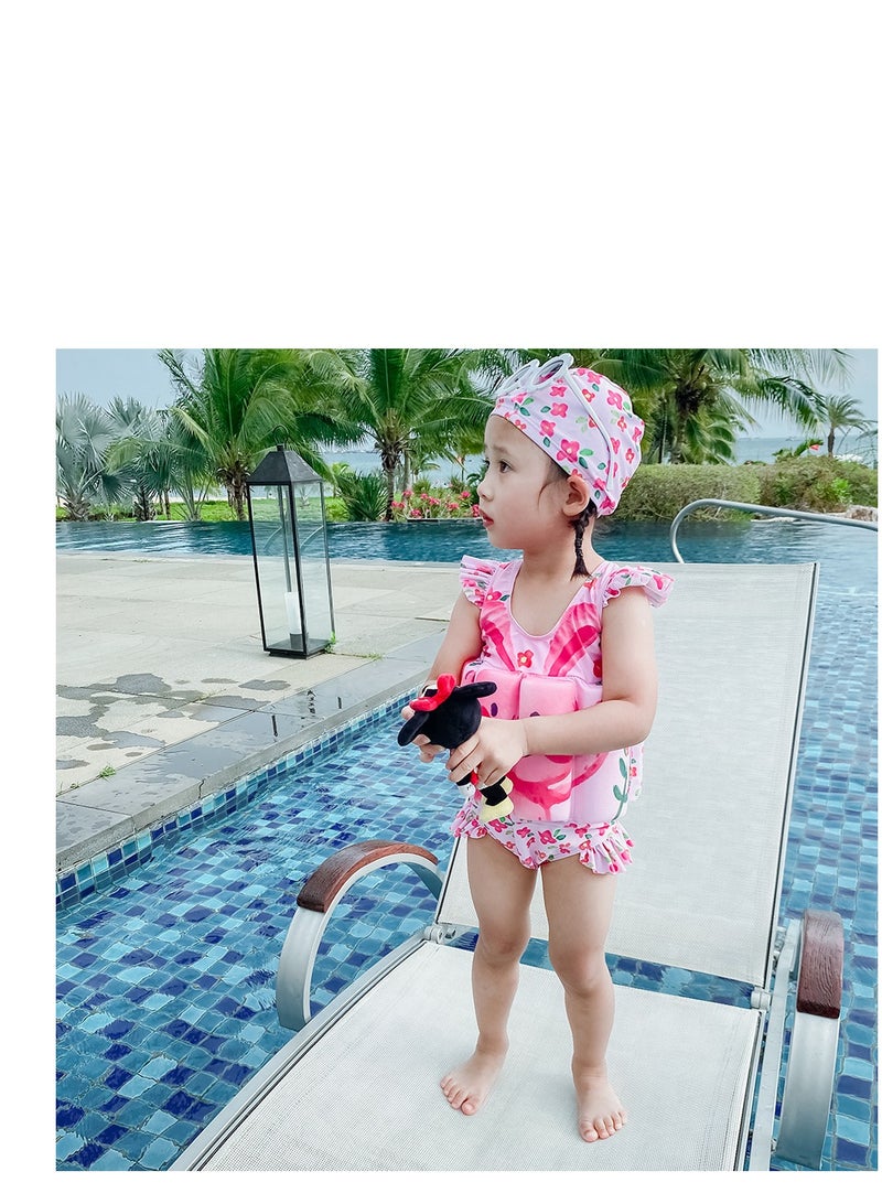 Y&D Kids Baby One-Piece Floatation Swimsuit Float Suit with Adjustable Buoyancy Bathing Cartoon Short Sleeve Swimwear Jumpsuit - Image 2