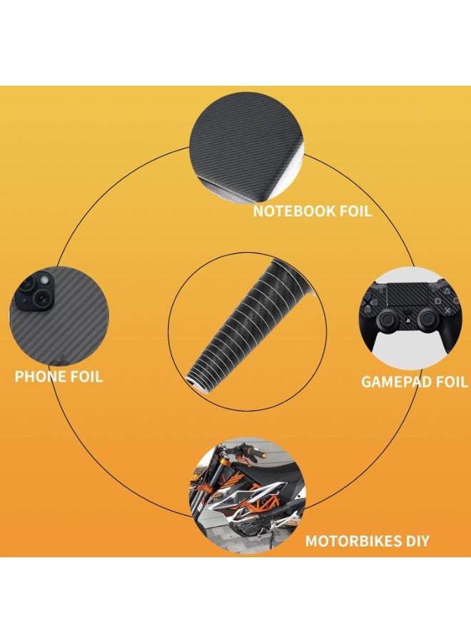 توشيونيكس ملصق فينيل رباعي الأبعاد بألياف الكربون 50×60 سم T114105 | ورقة PVC ذاتية اللصق بألياف الكربون | فيلم مقاوم للماء وخالٍ من الفقاعات لتزيين السيارات من الداخل والخارج - Image 5