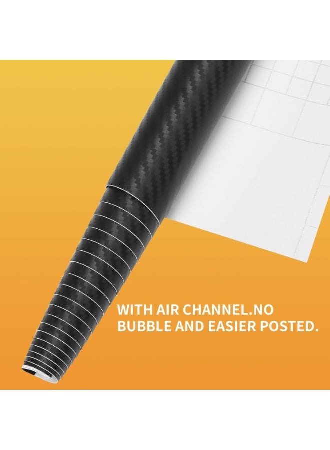 توشيونيكس ملصق فينيل رباعي الأبعاد بألياف الكربون 50×60 سم T114105 | ورقة PVC ذاتية اللصق بألياف الكربون | فيلم مقاوم للماء وخالٍ من الفقاعات لتزيين السيارات من الداخل والخارج - Image 2