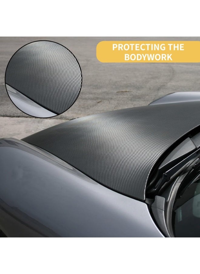 توشيونيكس ملصق فينيل رباعي الأبعاد بألياف الكربون 50×60 سم T114105 | ورقة PVC ذاتية اللصق بألياف الكربون | فيلم مقاوم للماء وخالٍ من الفقاعات لتزيين السيارات من الداخل والخارج - Image 4