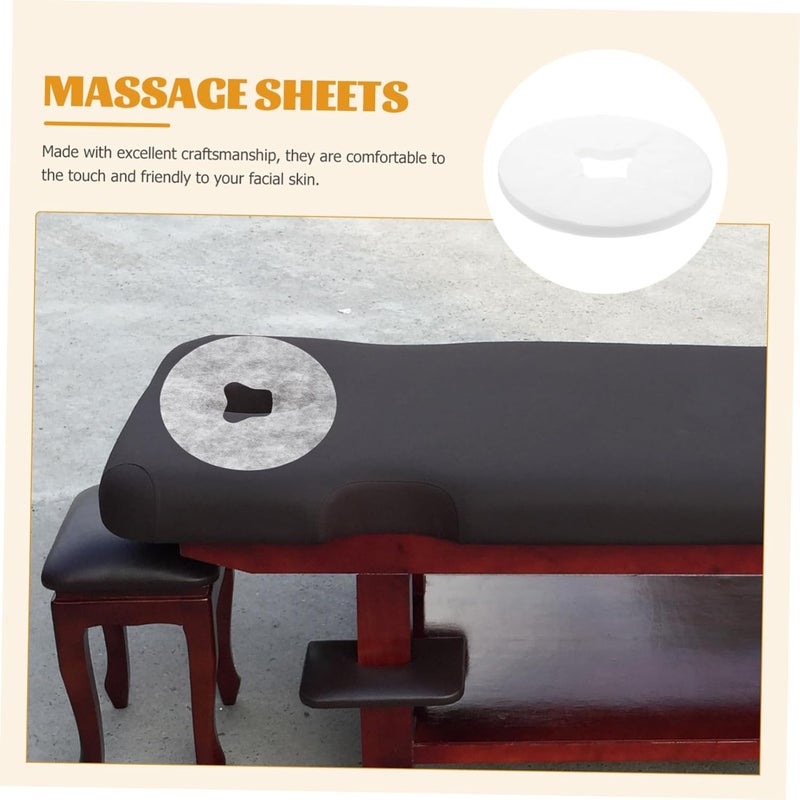 All item simple matching build Ipetboom 100pcs Disposable Massage Bed Face Pads Non-woven Comfortable Covers Hole Design for Beauty Salons Spas and Clinics Hardness boosted processed substance - Image 4