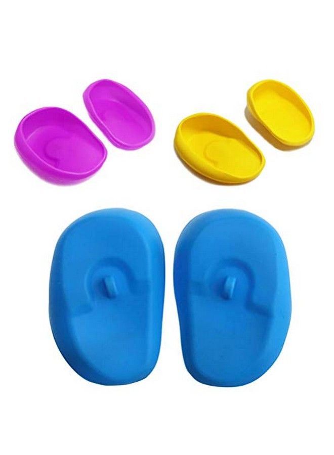 UPSTORE 3 Pairs Reusable Soft Plastic Earmuffs Avoid Stains Silicone Ear Cover Protector Hairdressing Ear Caps Waterproof Soft Ear Cover Beauty Tool For Hair Dyeing With Baked Oil At Salon Home Use - Image 3