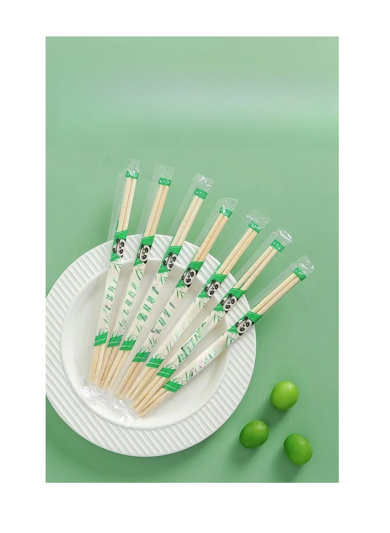 50 Pairs Individually Wrapped Disposable Bamboo Chopsticks 20CM  - Image 1