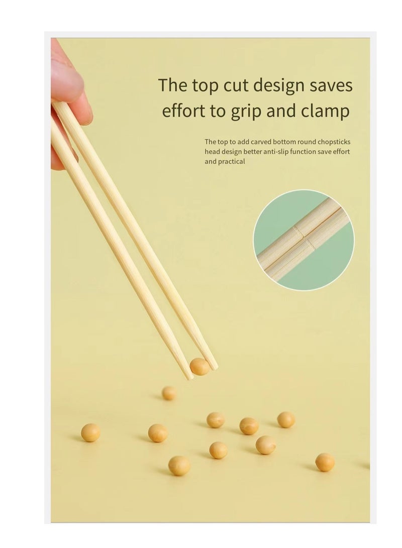 50 Pairs Individually Wrapped Disposable Bamboo Chopsticks 20CM  - Image 3