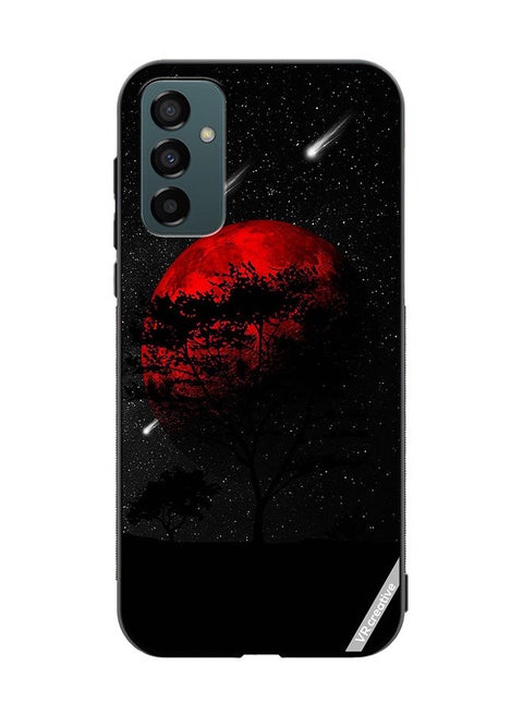 Protective Case Cover For Samsung Galaxy F13/M13 Red Moon Design Multicolour