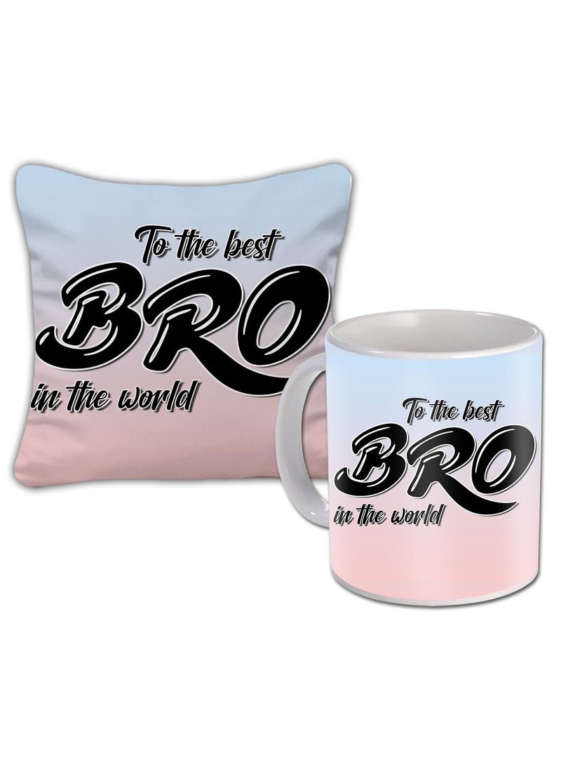 AWANI TRENDS AWANI TRENDS Gift for Brother Rakhi Gift for Brother Printed Coffee Mug Cushion Cover 12X12 inch with Filler Greeting Card Rakhi Rolui Set Combo ATBRO032  - Image 2