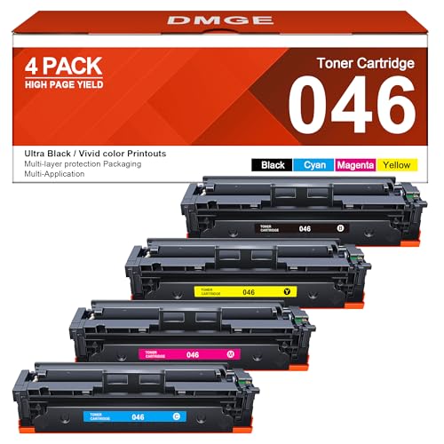 DMGE 046 Toner Cartridge - Replacement for Canon 046 Toner Cartridge Set CRG-046 046H CRG-046H for Color ImageCLASS MF733Cdw MF731Cdw MF735Cdw MF654Cx Series Printer (Black Cyan Yellow Magenta, 4-Pack) - Image 1