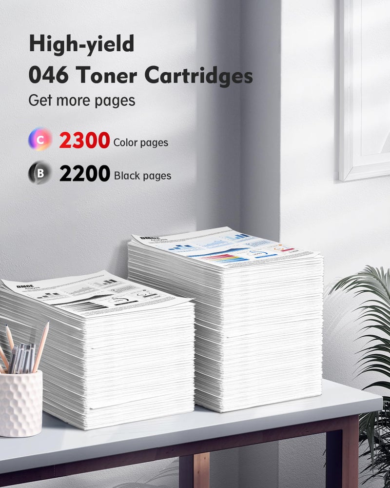 DMGE 046 Toner Cartridge - Replacement for Canon 046 Toner Cartridge Set CRG-046 046H CRG-046H for Color ImageCLASS MF733Cdw MF731Cdw MF735Cdw MF654Cx Series Printer (Black Cyan Yellow Magenta, 4-Pack) - Image 3