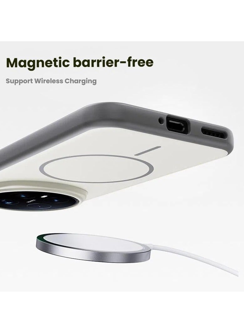 general Magnetic Case Compatible with Honor Magic 8 Pro 5G 【Supports Wireless Charging】 Skin-friendly phone case with anti-fingerprint, anti-yellowing, and shock-resistant back cover - Image 3