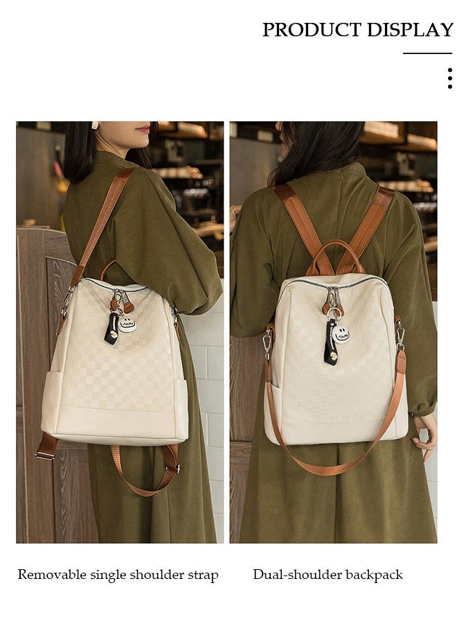 DUNISO Large Capacity Travel Backpack For Women Faux Leather School Backpack Anti Theft Double Shoulder Backpack For College Girls Students - Image 3