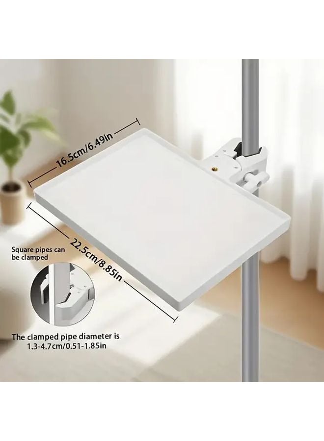 حامل بطاقة الصوت بالميكروفون الأبيض مع مشبك من مادة ABS منظم طاولة الأستوديو - Image 3