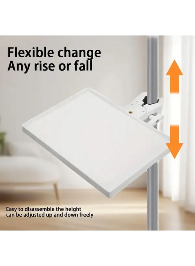 حامل بطاقة الصوت بالميكروفون الأبيض مع مشبك من مادة ABS منظم طاولة الأستوديو - Image 4