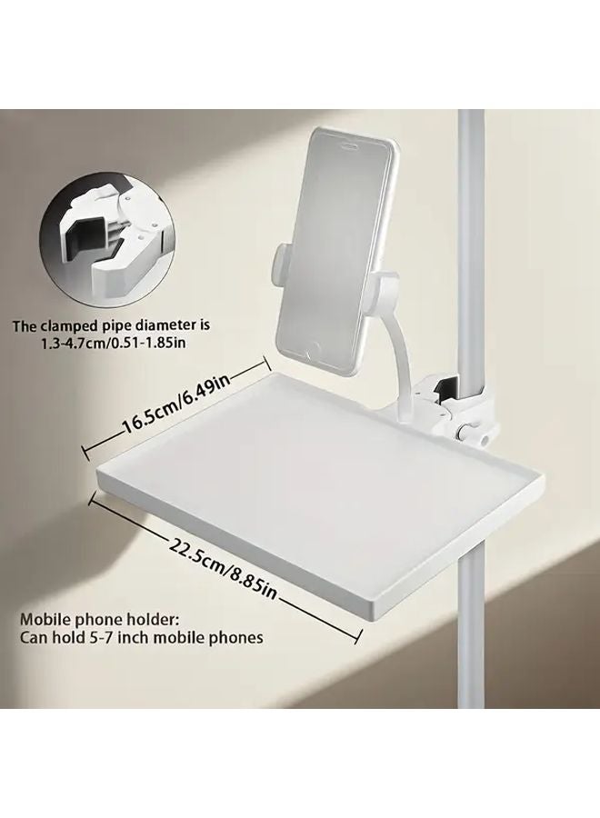 حامل بطاقة الصوت بالميكروفون الأبيض مع مشبك من مادة ABS منظم طاولة الأستوديو - Image 5