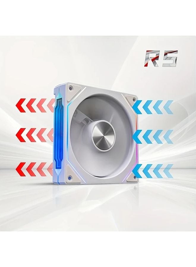 OUYUANSU ARGB CPU Liquid Cooling Fan CD Positive White Smart Temperature Control Dual Directional Air Water Cooling - Image 1