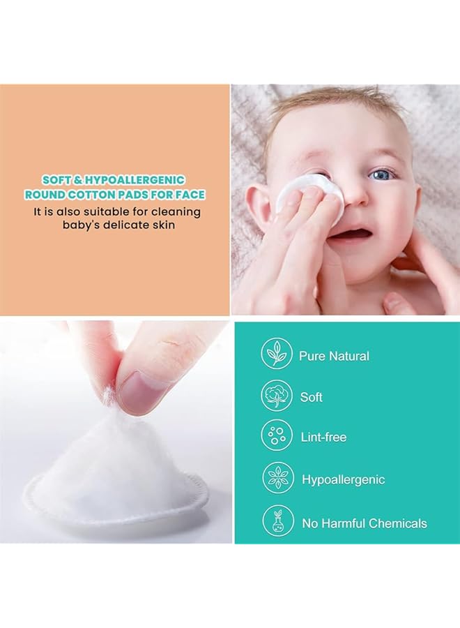 YARDHOBI Pure And Natural Stitched Cotton Rounds For Face Makeup Remover Pads Premium For Removing Makeup Nail Polish And Cleansing Face Hypoallergenic (Pack Of 4) - Image 4