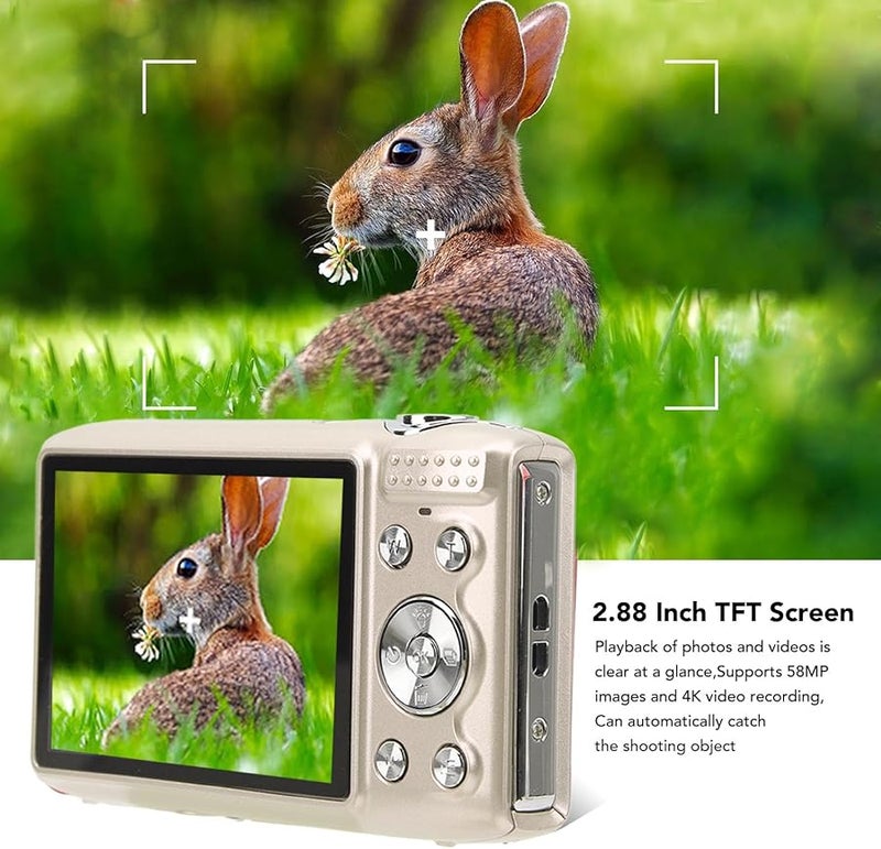 نوع 1 كاميرا رقمية 58 ميجابكسل فيديو 4K عالي الدقة تكبير 16x شاشة 2.88 بوصة ماكرو ثابت - Image 4