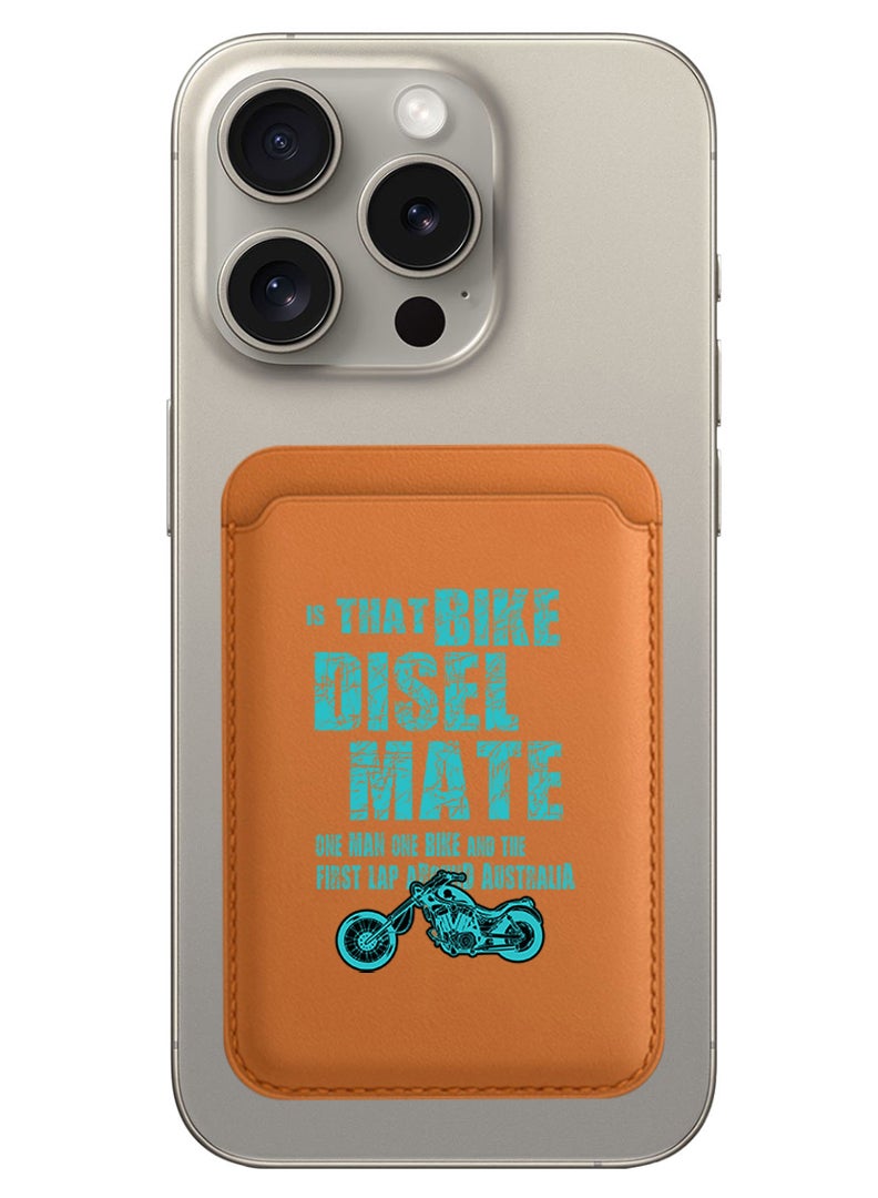 Theodor Magnetic Wallet, Compatible with MagSafe Wallet, for iPhone Wallet, for iPhone 16/15/14/13/12 Series, Not for iPhone 13/12 mini, 3 Card Holder, Vegan Leather, Brown - Bike diesel mate - Image 1