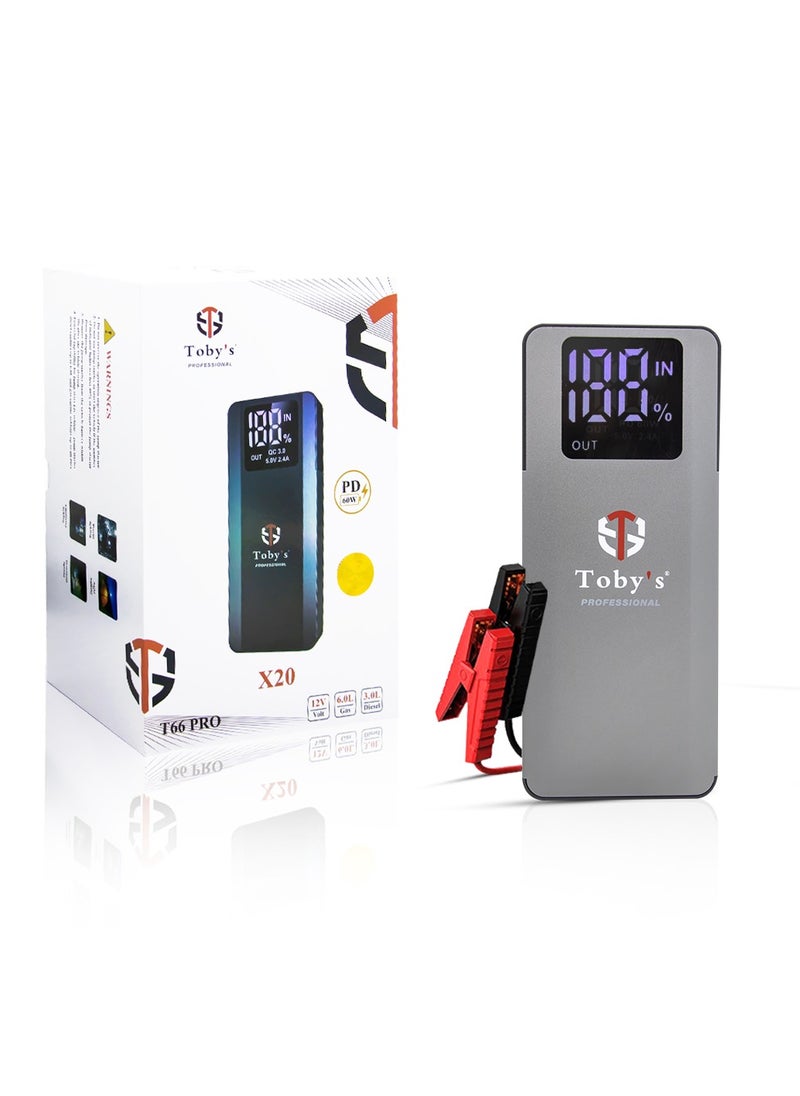 Toby's Toby's X20 Jump Starter For Cars 16000mAh And 59.2WH Power Bank For Electronic Devices  - Image 1