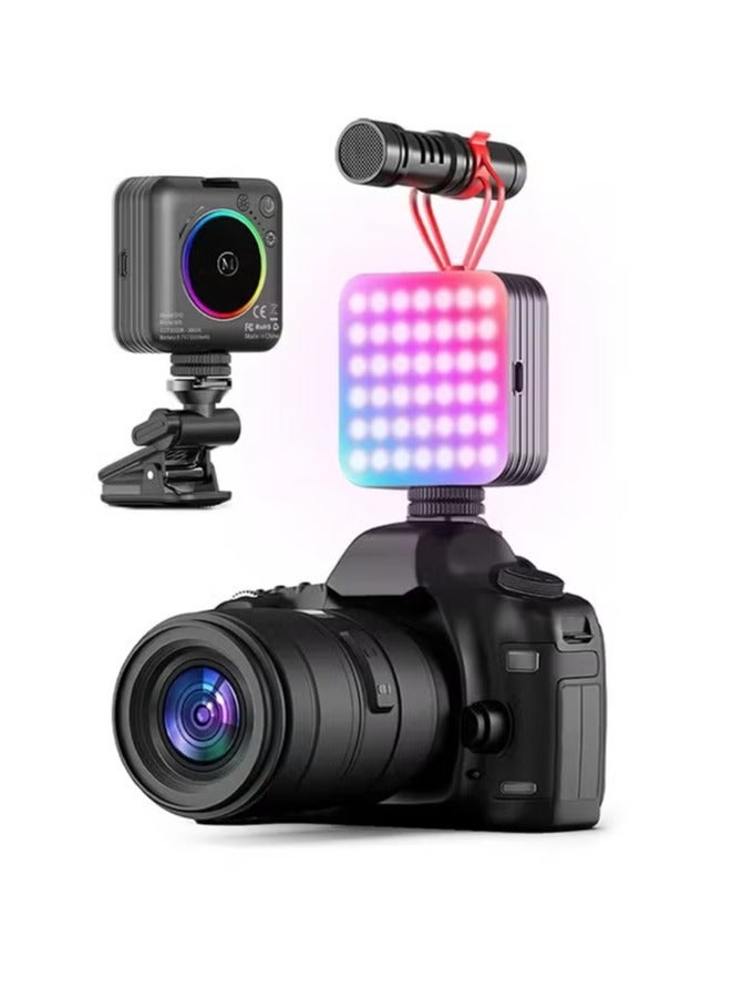 ELTRAZONE D12S LED Fill Light 2000mAh, Full Color RGB Portable Pocket Video Light with Multi-Port Compatibility – Compact, Rechargeable LED Light for Photography, Vlogging, YouTube, and Creative Projects - Image 1