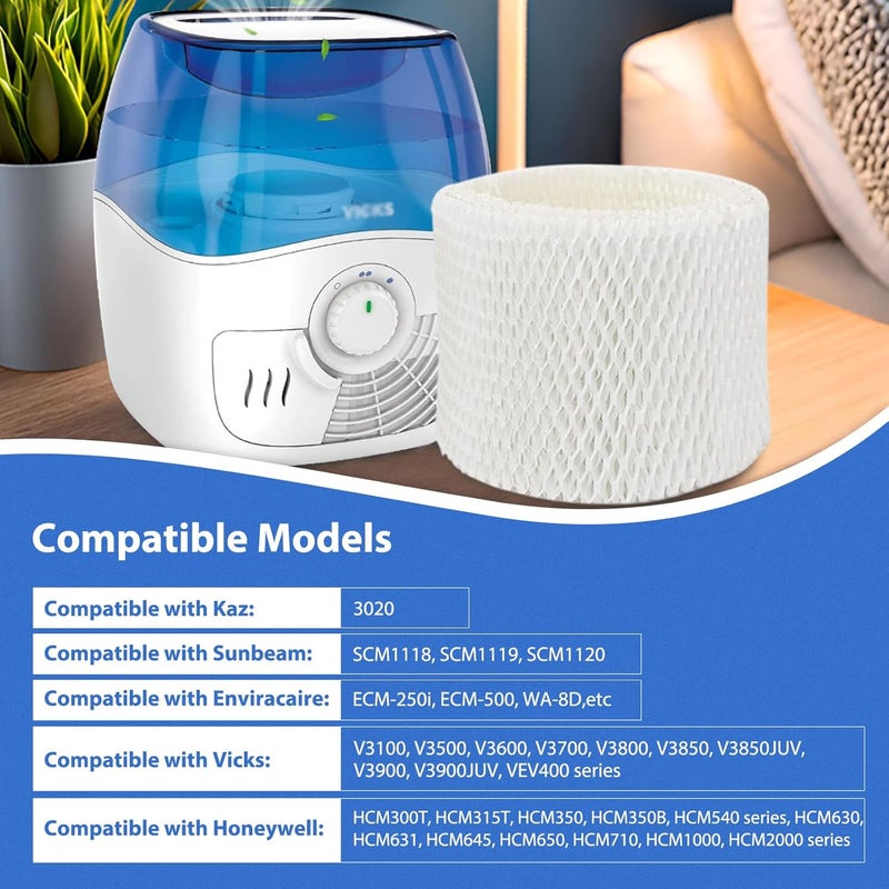 Extolife 2 Pack WF2 Replacement Humidifier Filter for Vicks for Kaz WF2 Humidifier V3100, V3500, V3500N, V3600, V3700, V3800, V3850, V3850JUV, V3900, V3900JUV, VEV320, 3020, ECM-250i, ECM-500, WA-8D - Image 2