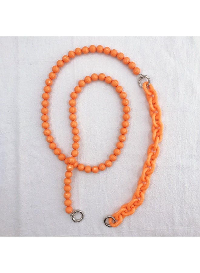 NIBEMINENT Phone Charm/ Chain Strap for Women Girls,Acrylic Two In One Crossbody Chain Cell Phone Case Lanyard Wrist Strap