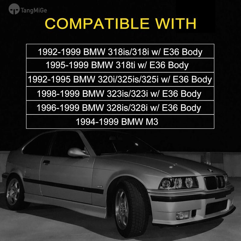 TangMiGe Fog Lights for 1992-1999 BMW E36 3 Series - Clear Lens with H1 Bulbs - Image 2