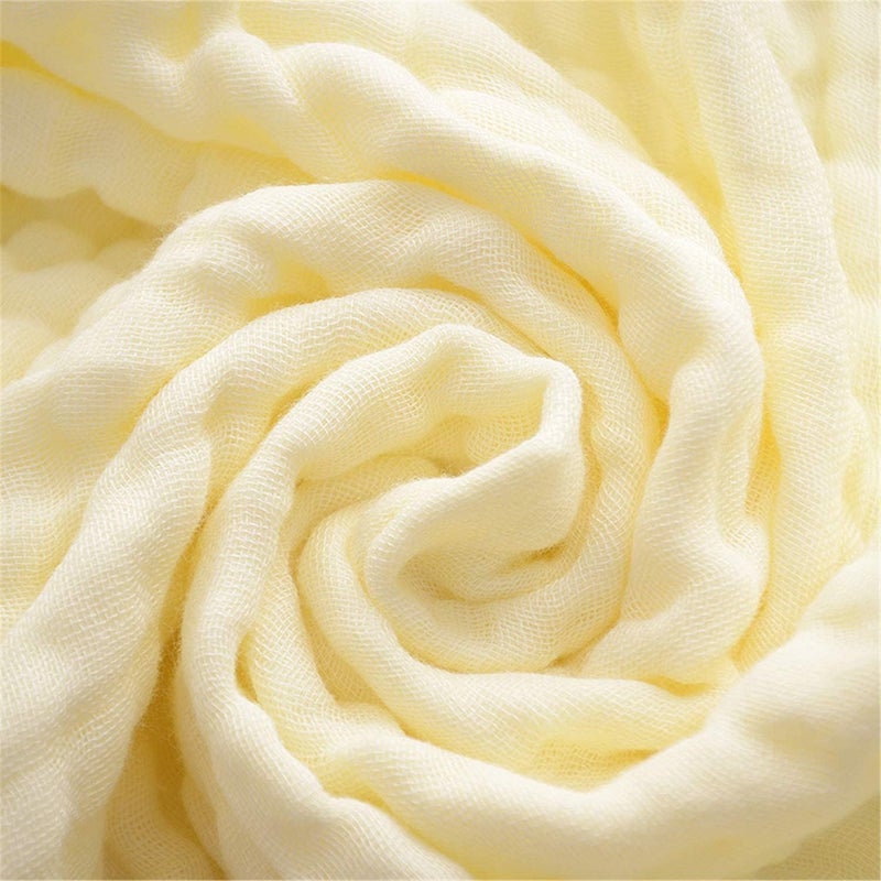 Anvi Baby Organic 6 Layered Muslin Bath Towel - Lemon - Image 3