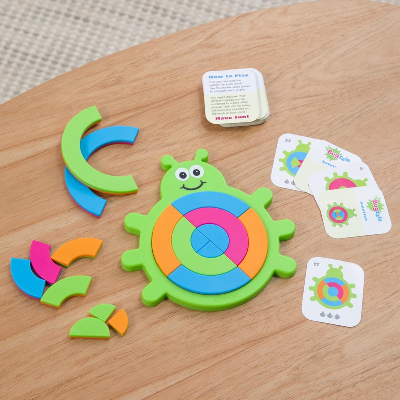 Fat Brain Toys Bugzzle Kids Puzzles Ages 3+ - Match-The-Picture Fraction-Learning Brainteaser, Toys for Kids - Image 2