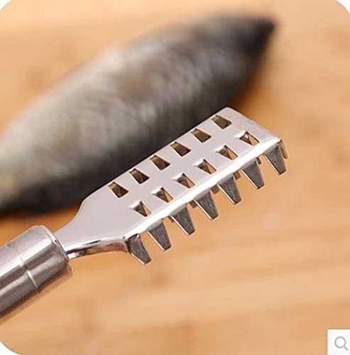PUTHAK Fish Scale Scraper Fish Scaler Sawtooth Scale Descaler Scraper Cleaner Fish Scales Brush Shaver Remover Scale Knife Peeler Skin Peeler Fish Tools - Image 2