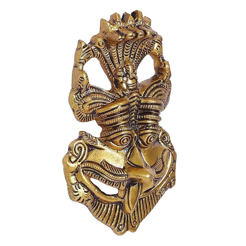 Effigy onlinehub Effigy onlinehub Metal Nazar BattuKeertimukh for Wall ShowpieceWall Hanging Nazar BattuBhootMahakal Face for Home Vastu Feng ShuiNazar Suraksha Kawach Mask for Evil Eye Protector for Home - Image 2