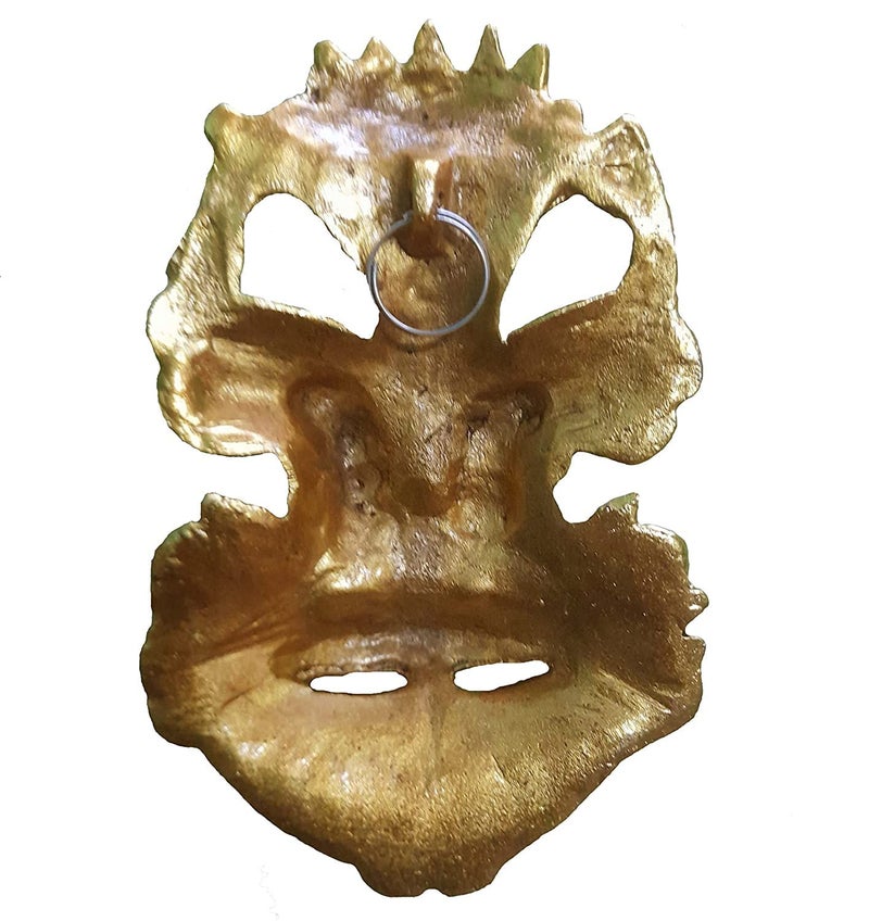 Effigy onlinehub Effigy onlinehub Metal Nazar BattuKeertimukh for Wall ShowpieceWall Hanging Nazar BattuBhootMahakal Face for Home Vastu Feng ShuiNazar Suraksha Kawach Mask for Evil Eye Protector for Home - Image 5