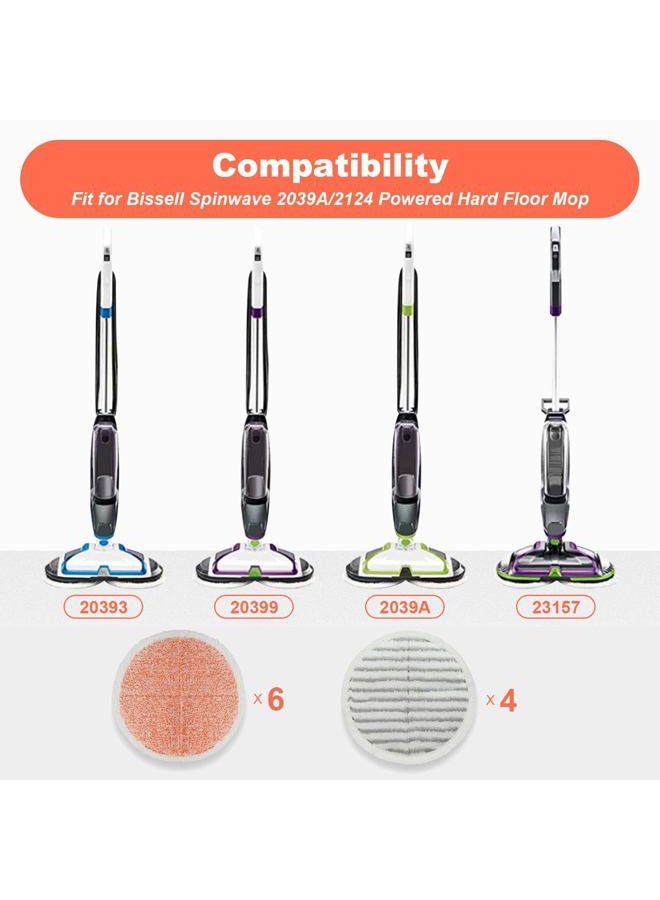 GreeSuit 8 Pack Steam Spin Mop Pads Replacement Set Compatible with Bissell Spinwave 2039A 2124 - Image 3
