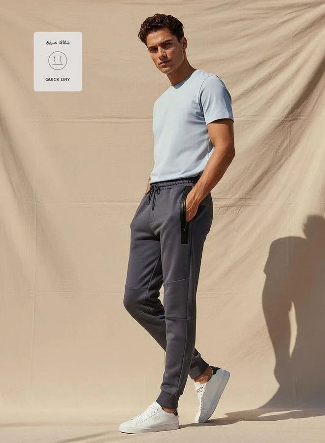 Kappa GREY Kappa Men Drawstring Waist Joggers for Men | Best Price UAE