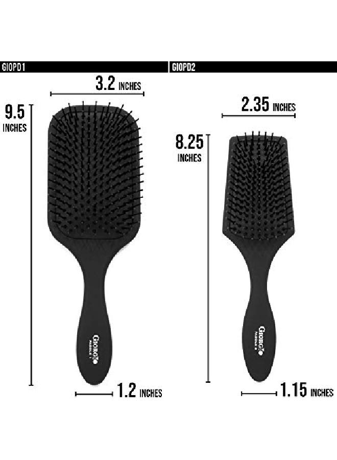Giorgio Giopd2 Air Cushioned Detangling Paddle Hair Brush With Gentle Ball Tipped Bristles For Effortless Brushing Travel 825 Inches Wet Or Dry Hair Men And Women All Hair Types And Textures - Image 5
