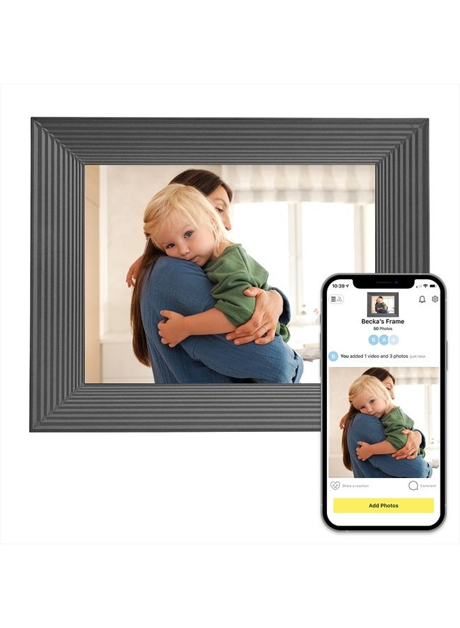 Aura Mason WiFi Digital Picture Frame | The Best Digital Frame for Gifting | Send Photos from Your Phone | Quick, Easy Setup in Aura App | Free Unlimited Storage | Graphite - Image 1