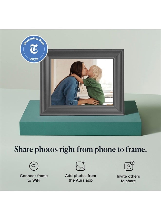 Aura Mason WiFi Digital Picture Frame | The Best Digital Frame for Gifting | Send Photos from Your Phone | Quick, Easy Setup in Aura App | Free Unlimited Storage | Graphite - Image 2